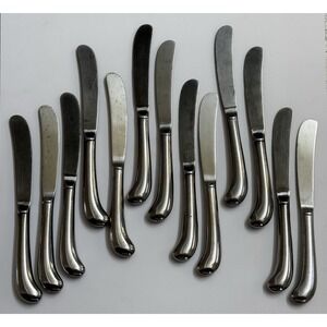 Excel stainless Brookfield lot of 13 pistol handle dinner knives 9 1/4"